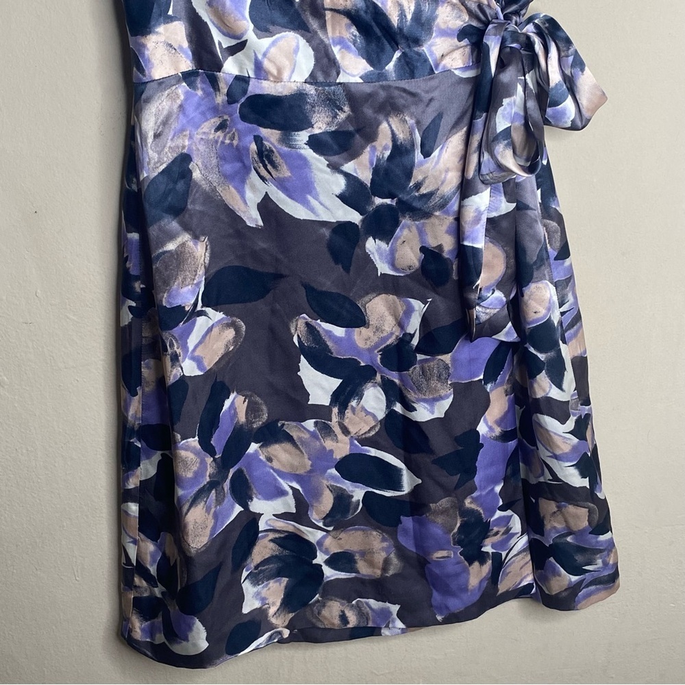 Banana Republic Short Sleeve Silk Dress Retro Pattern Size 0 Petite - Picture 4 of 16